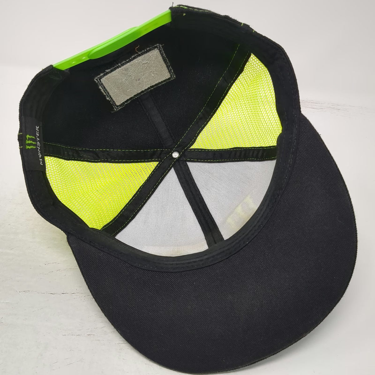 Monster Energy Trucker Hat Black Green One Size Yamaha Factory Racing Tech3 M1