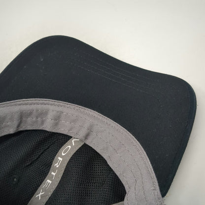 Vortex Trucker Hat Black Gray One Size Mesh Snapback Mountain Logo Patch Brim