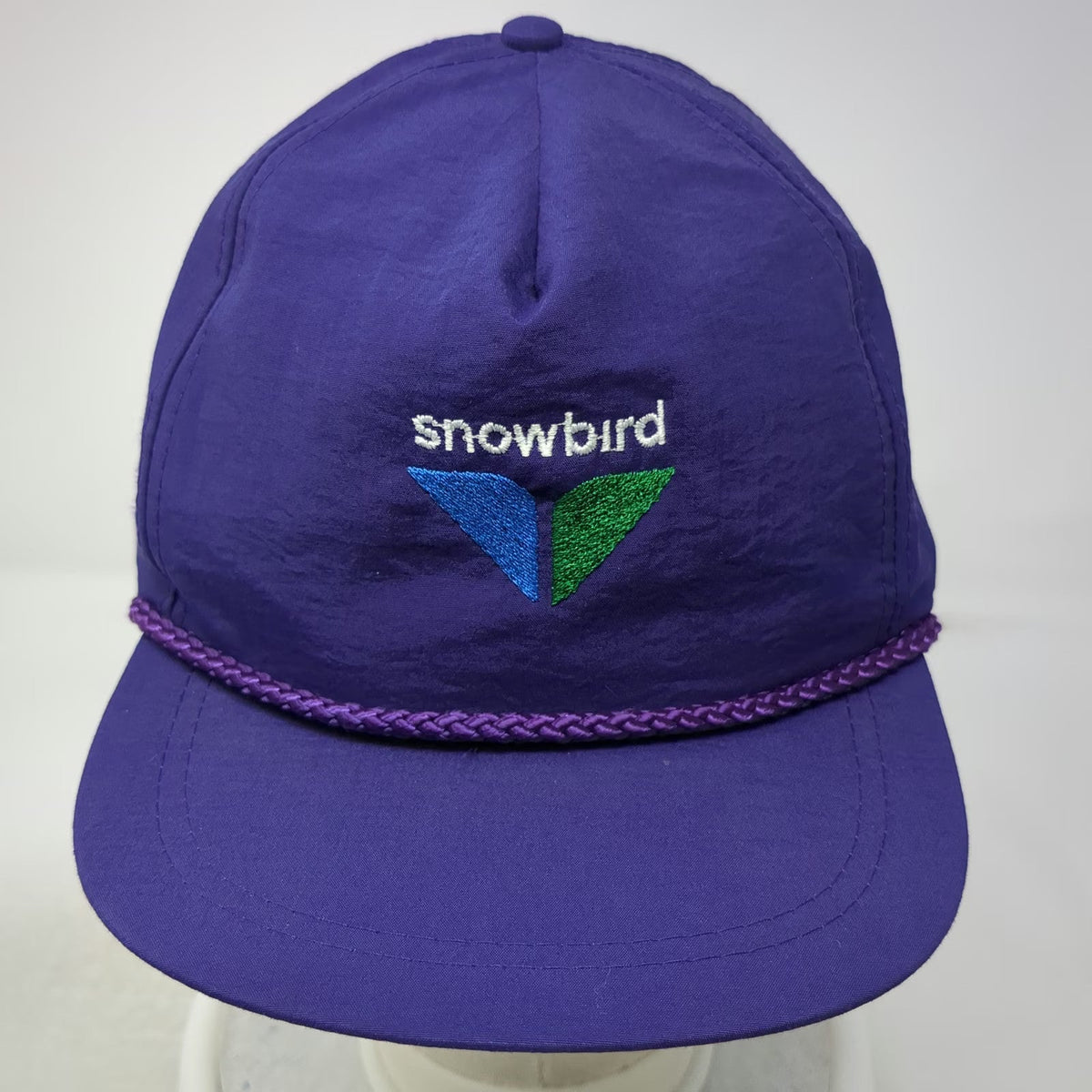 KC 5 Panel Purple One Size Snowbird Rope Snapback Hat Ski Resort Utah Mountain