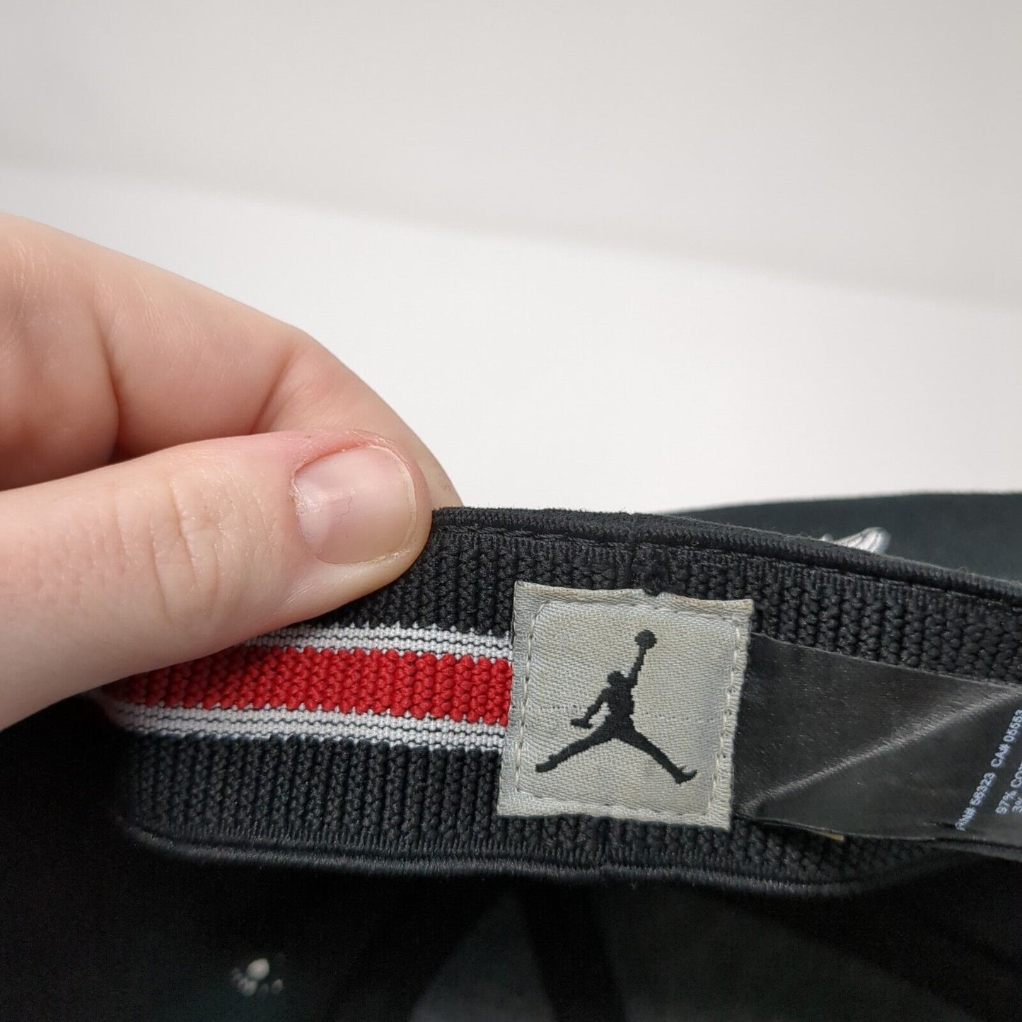 Nike Jordan AF-1 Fitted Hat Black Size S/M All Over Print Shoe Graphic Logo