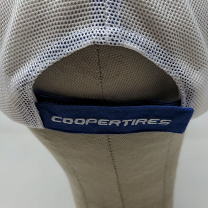 Cooper Tires Men's Strapback Mesh Back Hat Blue White Embroidered Logo