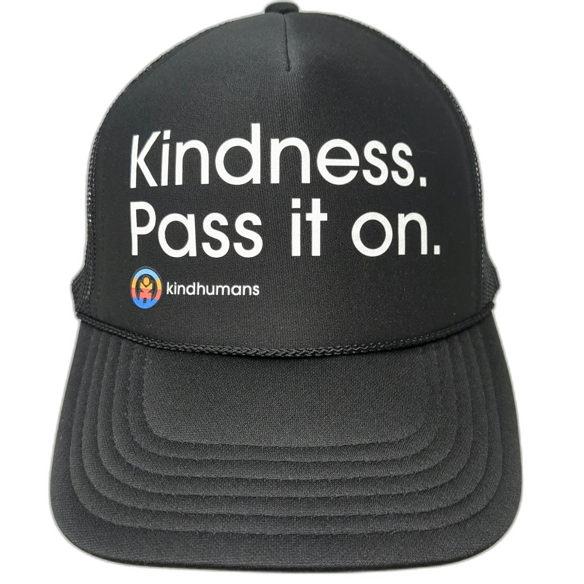 Otto Trucker Hat Black One Size Kindness Pass It On Mesh Snapback Slogan Hat
