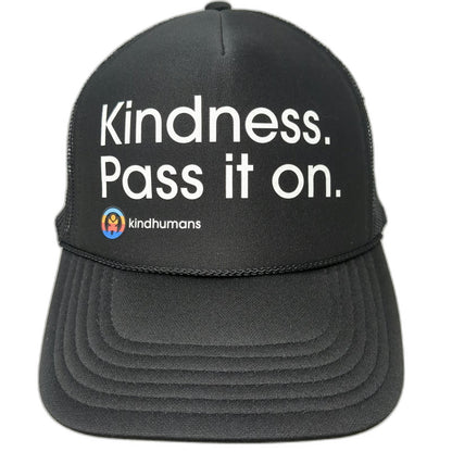 Otto Trucker Hat Black One Size Kindness Pass It On Mesh Snapback Slogan Hat