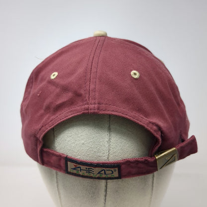 Ahead Baseball Cap Red Beige One Size Waubeeka Golf Links Williamstown Mass Hat