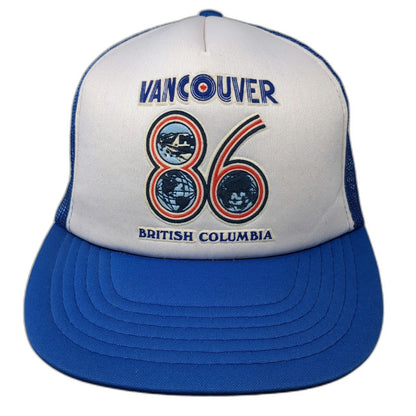 LEC Trucker Hat Blue White Vintage Expo 86 Vancouver British Columbia Canada