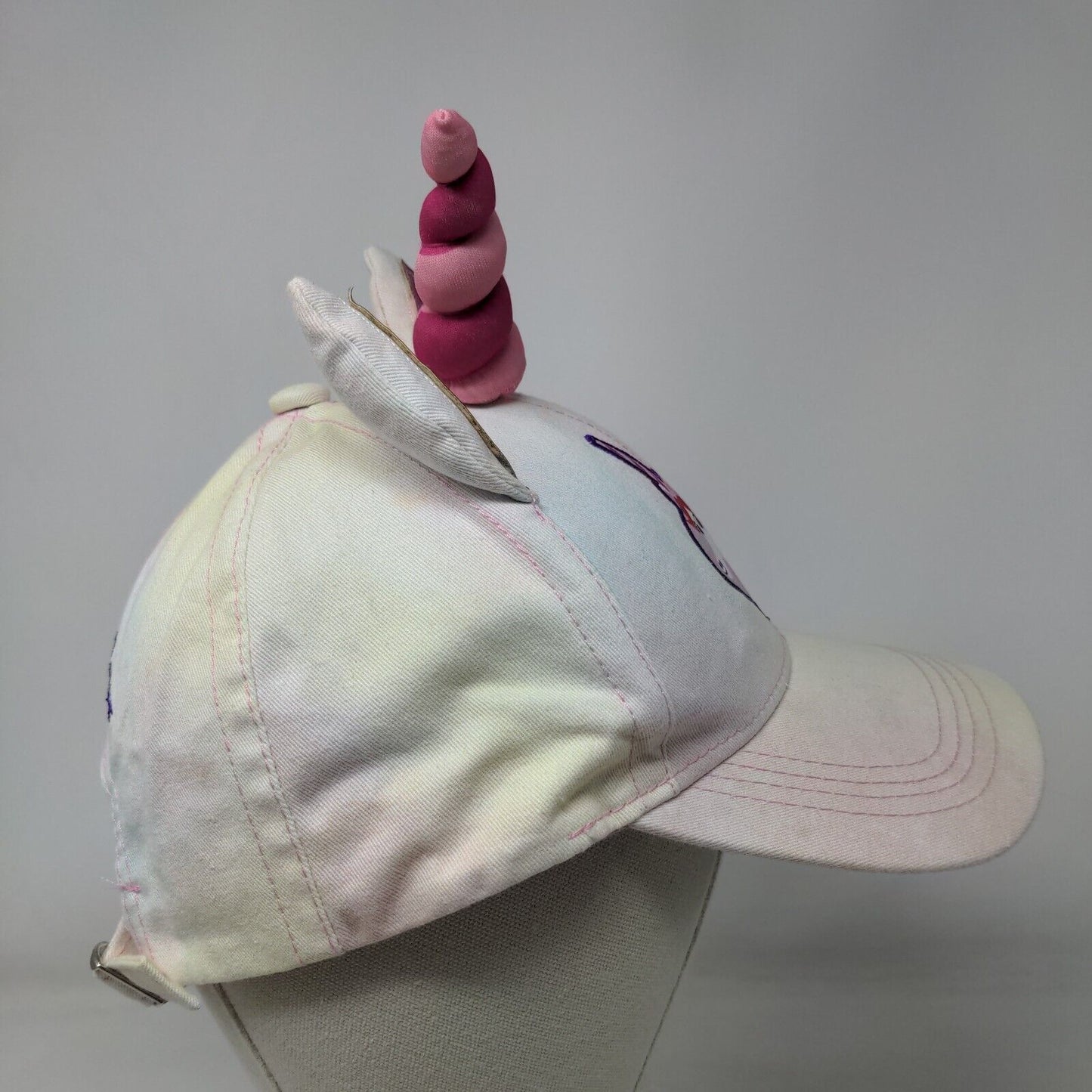 Inside Out Rainbow Unicorn Horn W/ Ears Adult Slideback Hat Multi OS Disney Park