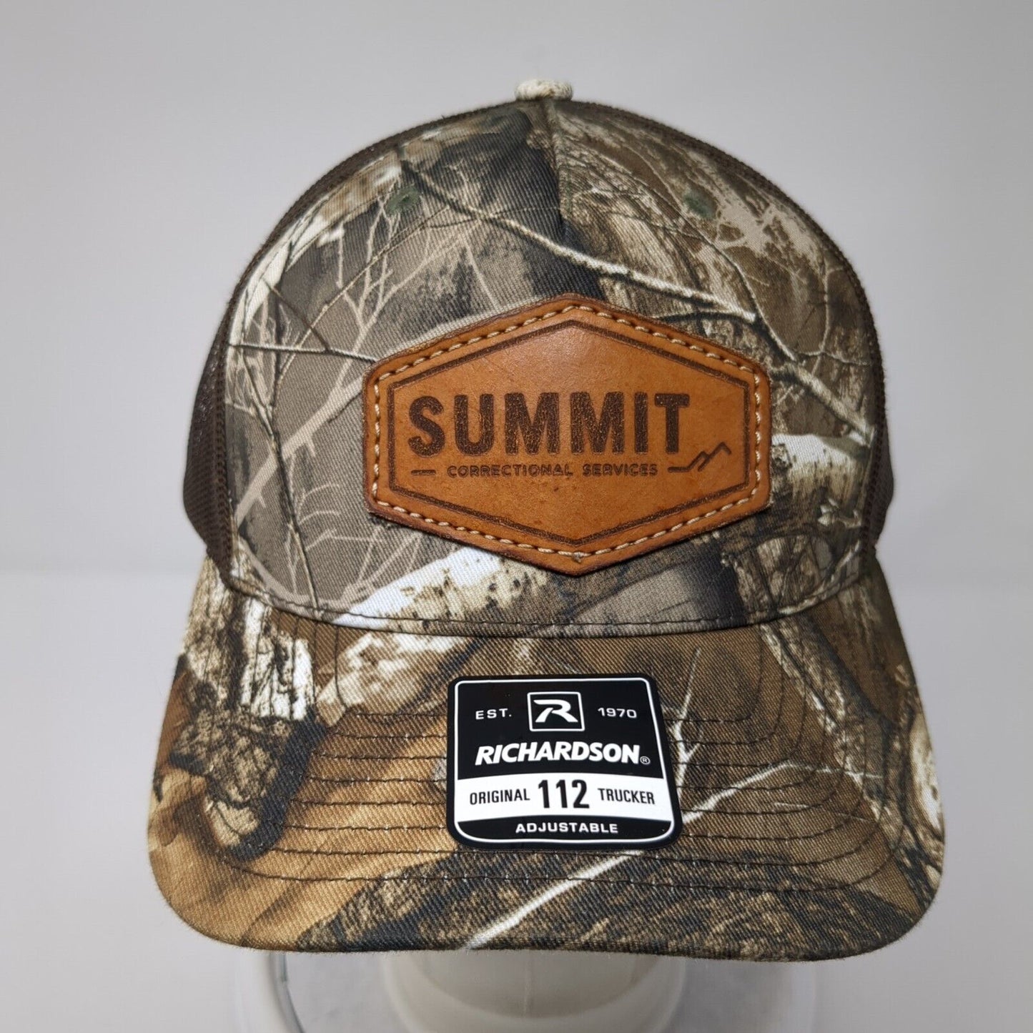 Summit Correctional Services Snapback Trucker Hat Camouflage OS Mesh Richardson
