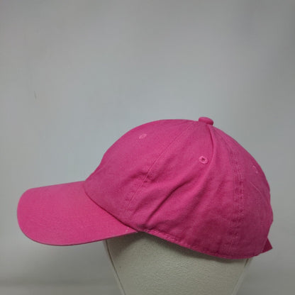 Unbranded Slideback Hat Pink One Size Adjustable Solid 6 Panel Blank
