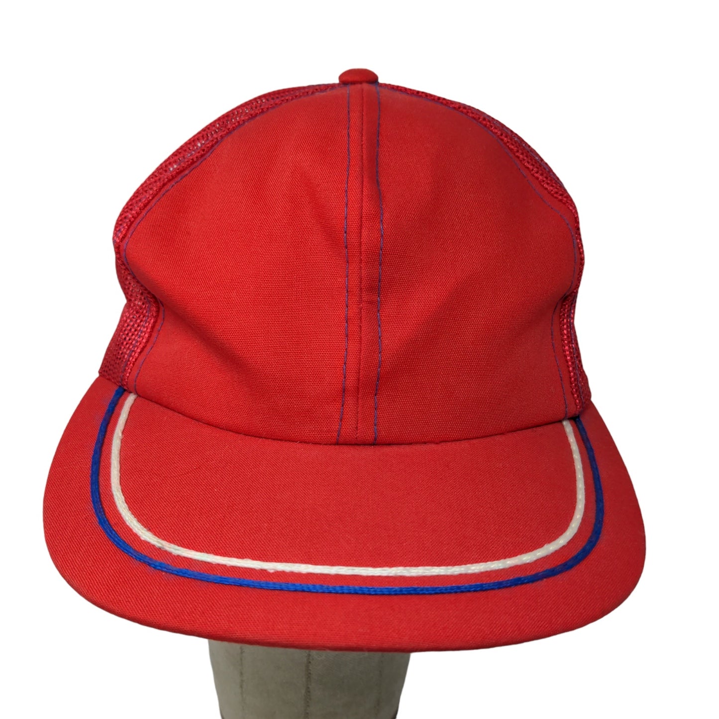 Daco Kotton Cool Men's Snapback Mesh Back Hat Red OSFA Blank Vintage