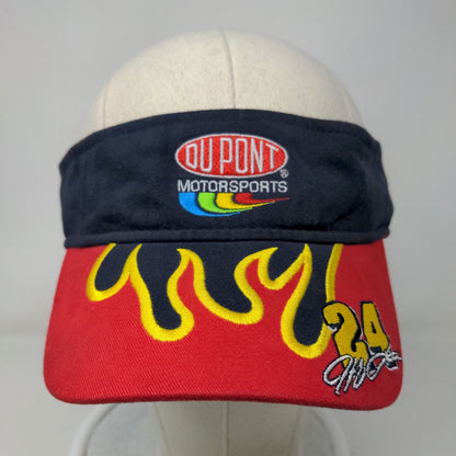 Chase Authentics Men's Strapback Sun Visor Cap Hat Multicolor Flames #24