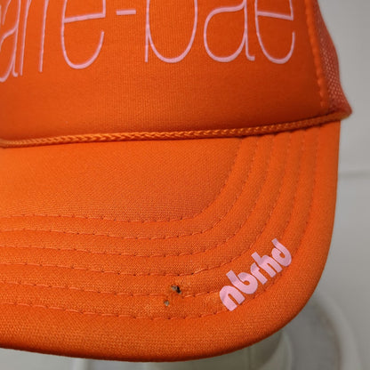 Neighborhood Laguna Barre-Bae Trucker Hat Orange OSFM Snapback Mesh Foam Front