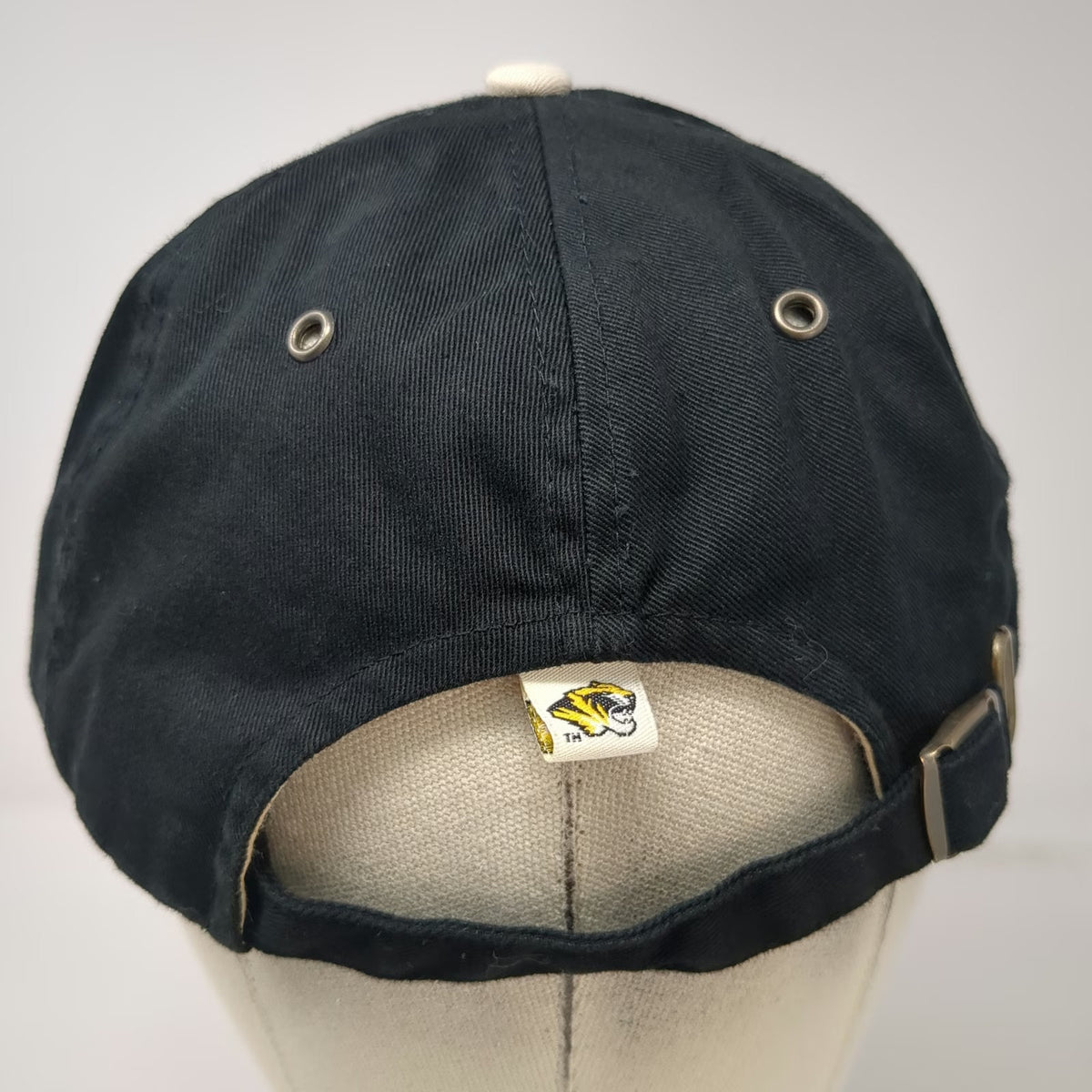 Missouri Tigers NCAA Colosseum Black Gold One Size Cap Cotton Slideback Logo Hat