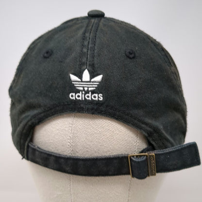 adidas Baseball Cap Black One Size Trefoil Embroidered Logo Slideback Cotton Hat