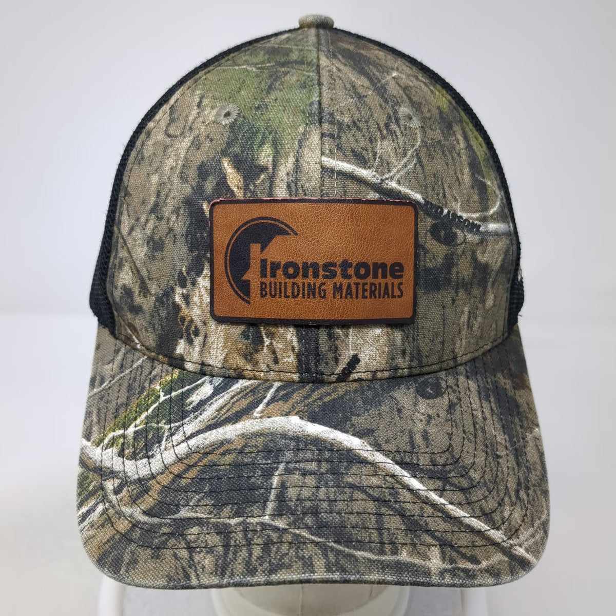 Outdoor Cap Trucker Hat Green One Size Camo Snapback Leather Patch GRMitchell