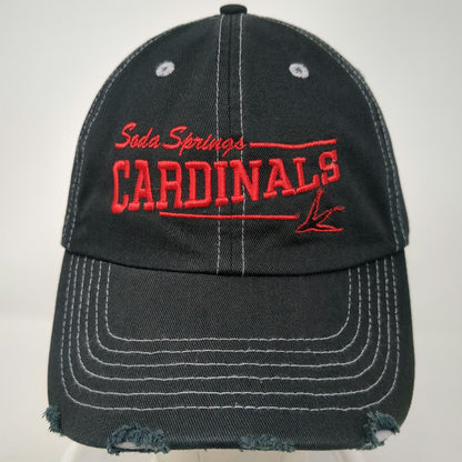 My Town Originals Black Red One Size Baseball Cap Soda Springs Cardinals Hat