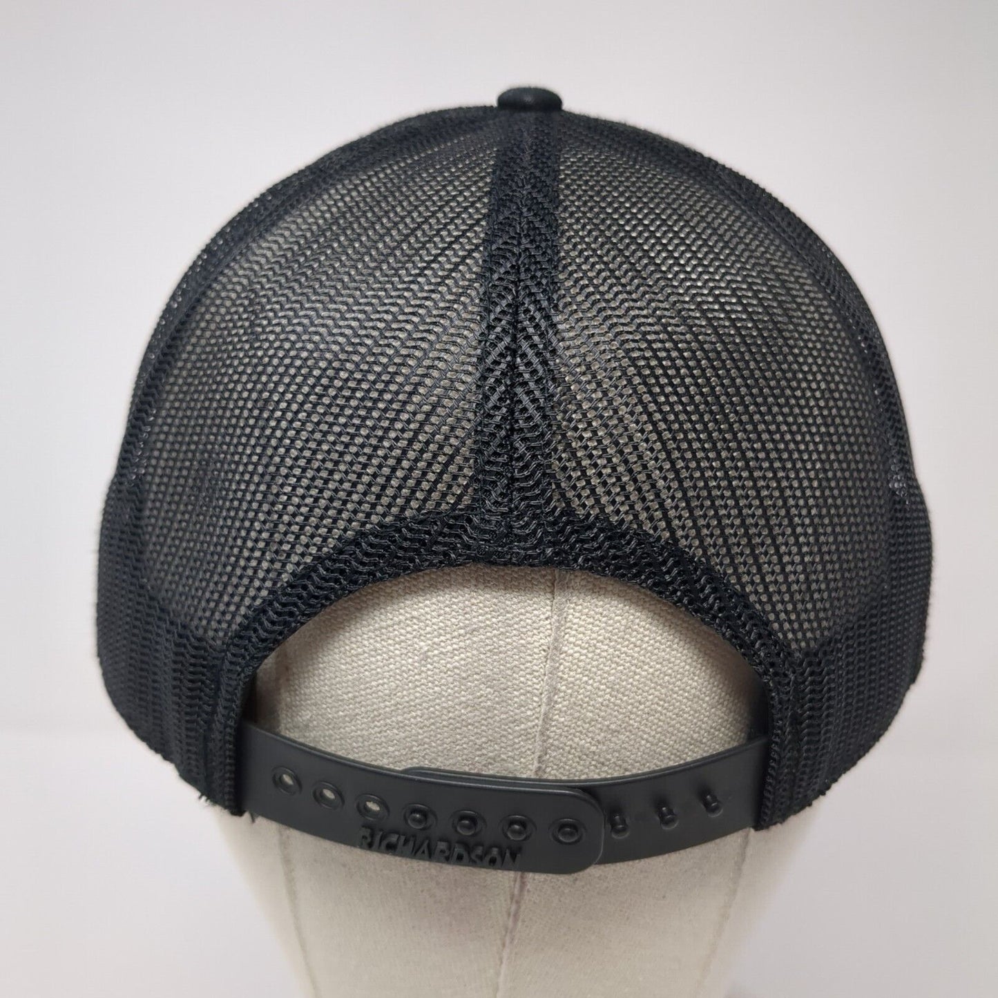 Stack Rock Group Snapback Trucker Hat Black One Size Mesh Back Flat Bill