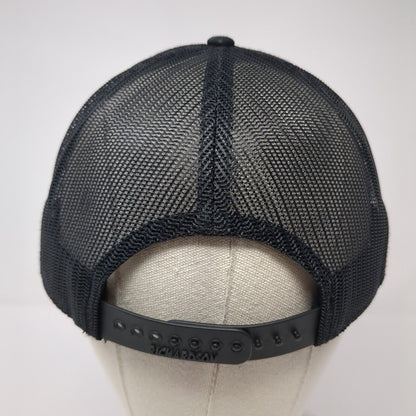 Stack Rock Group Snapback Trucker Hat Black One Size Mesh Back Flat Bill