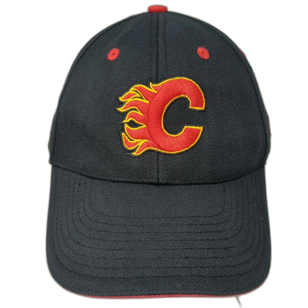 New Era Baseball Cap Black One Size Calgary Flames Embroidered Strapback Hat