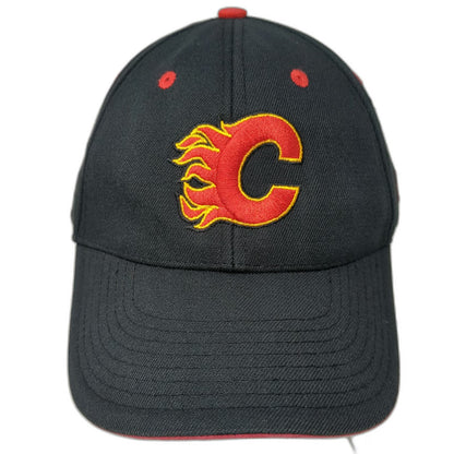 New Era Baseball Cap Black One Size Calgary Flames Embroidered Strapback Hat