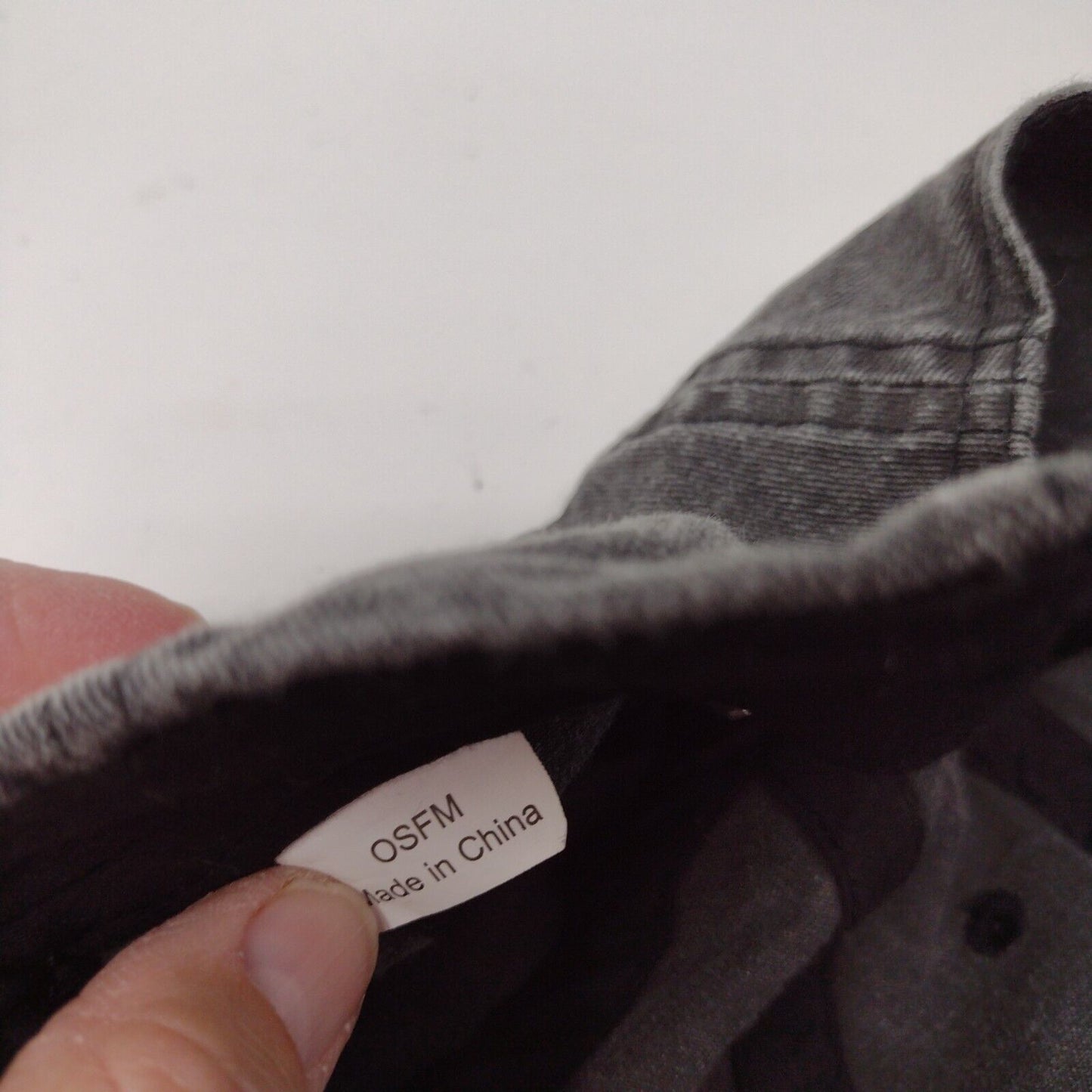 Unbranded Strapback Hat Gray OSFM Adjustable Vented Holes 6 Panel Blank