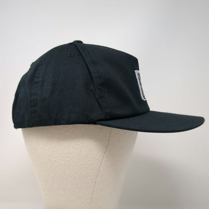 Fly Racing Snapback Black Hat One Size 5 Panel Embroidered Logo 98 Flat Brim