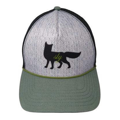 Sly Fox Snapback Mesh Back Rope Trucker Hat Multi One Size Colorblock