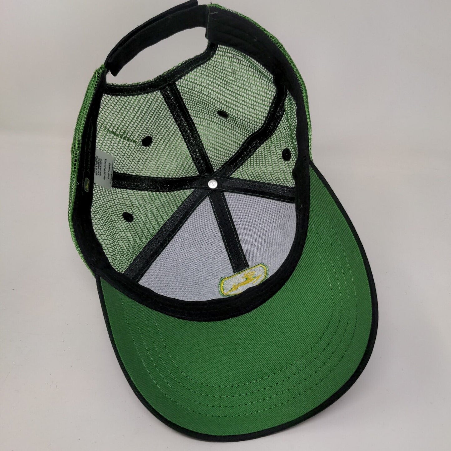 John Deere Strapback Mesh Back Trucker Hat Multicolor OSFM Embroidered