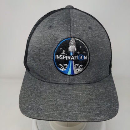 Inspiration Snapback Mesh Back Trucker Hat Gray One Size Embroidered