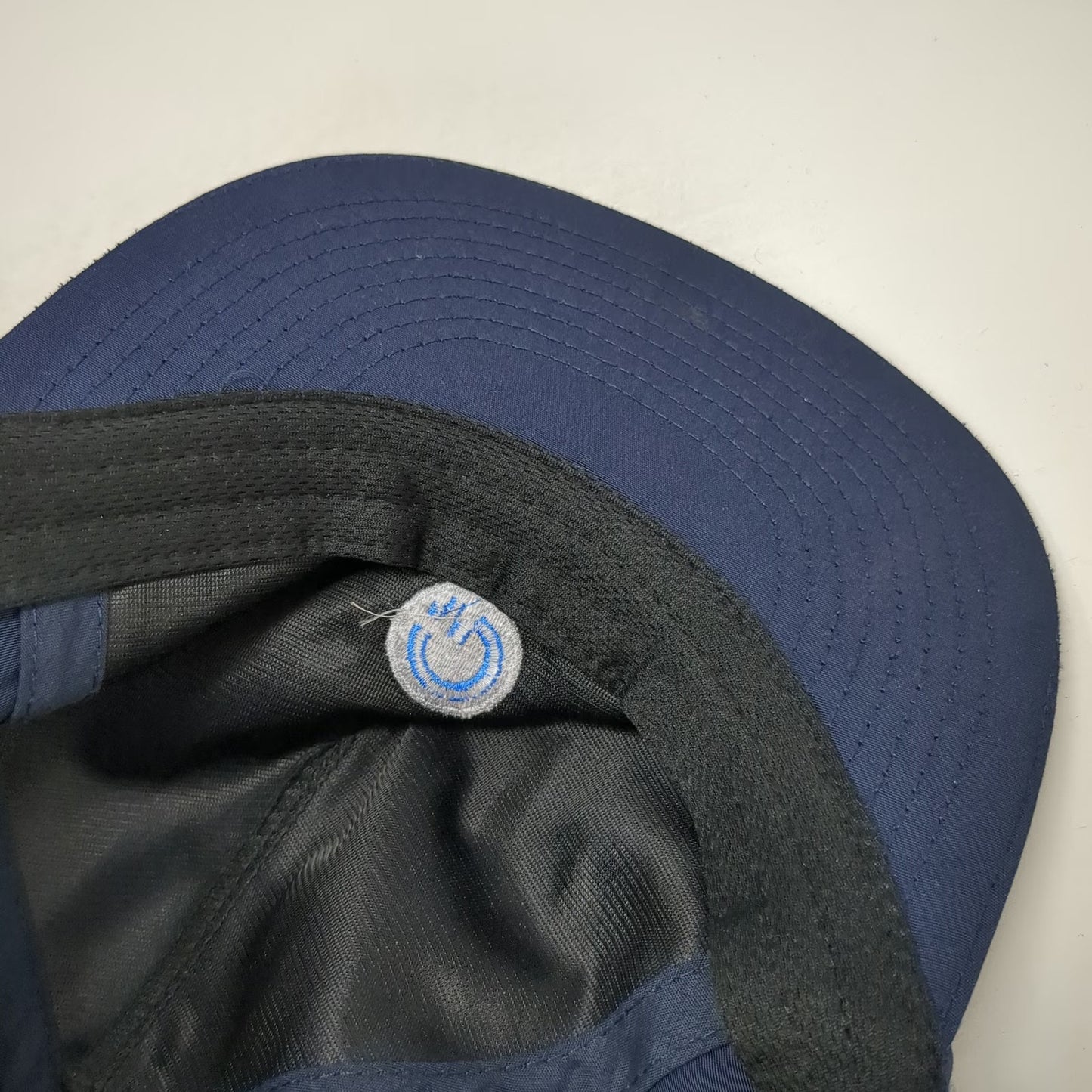 Weld Mfg 5 Panel Blue One Size Nylon Slideback Hat Embroidered Logo Adjustable