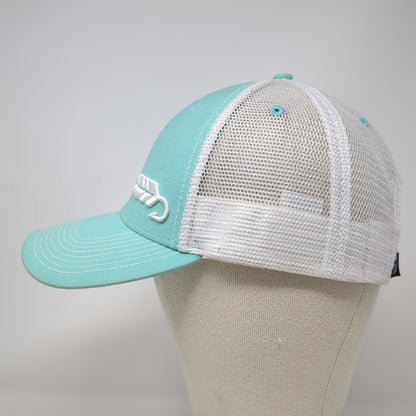 Fishing With Feathers Trucker Hat Green One Size Mesh Back Snapback Fly Lure