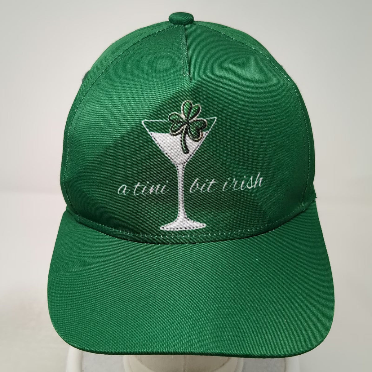 5 Panel Hat Green One Size Martini Glass Shamrock A Tini Bit Irish Snapback