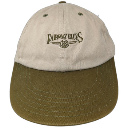 Fairway Blues Baseball Cap Beige Brown One Size Strapback Green Underbrim Golf
