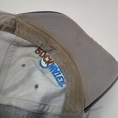 Rockwater Energy Solutions Strapback Trucker Hat Gray OSFA Mesh Back Distressed