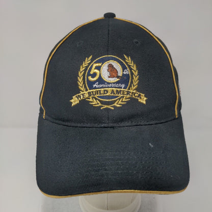 We Build America 50th Anniversary Strapback Hat Black One Size 6 Panel