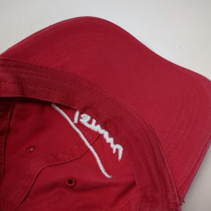 Tommy Hilfiger Baseball Cap Red One Size Script Logo Slideback Adjustable Hat
