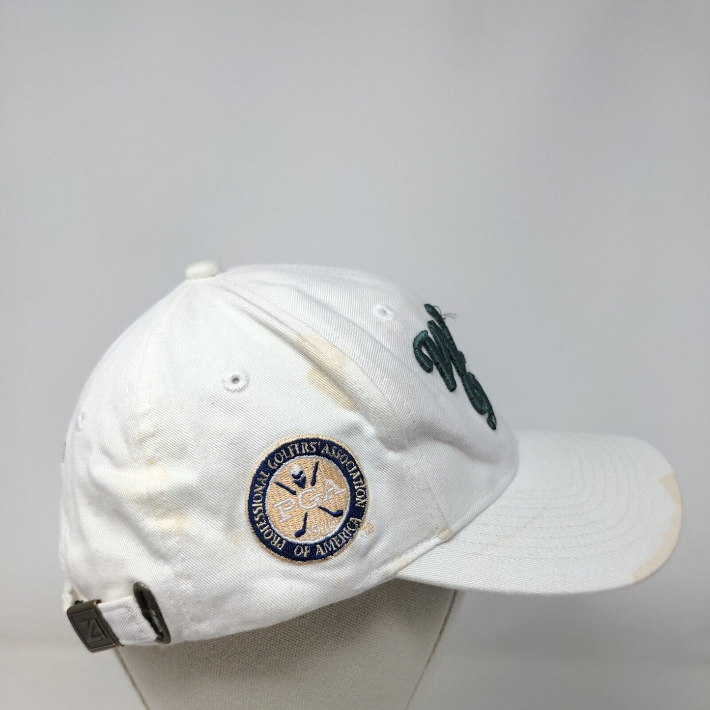 World Golf Village PGA Gerry Kent Slideback Hat Cream One Size Adjustable Ahead