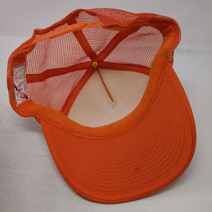 Otto Trucker Hat Orange One Size Mesh Back Snapback RevoluSun Solar Energy Patch