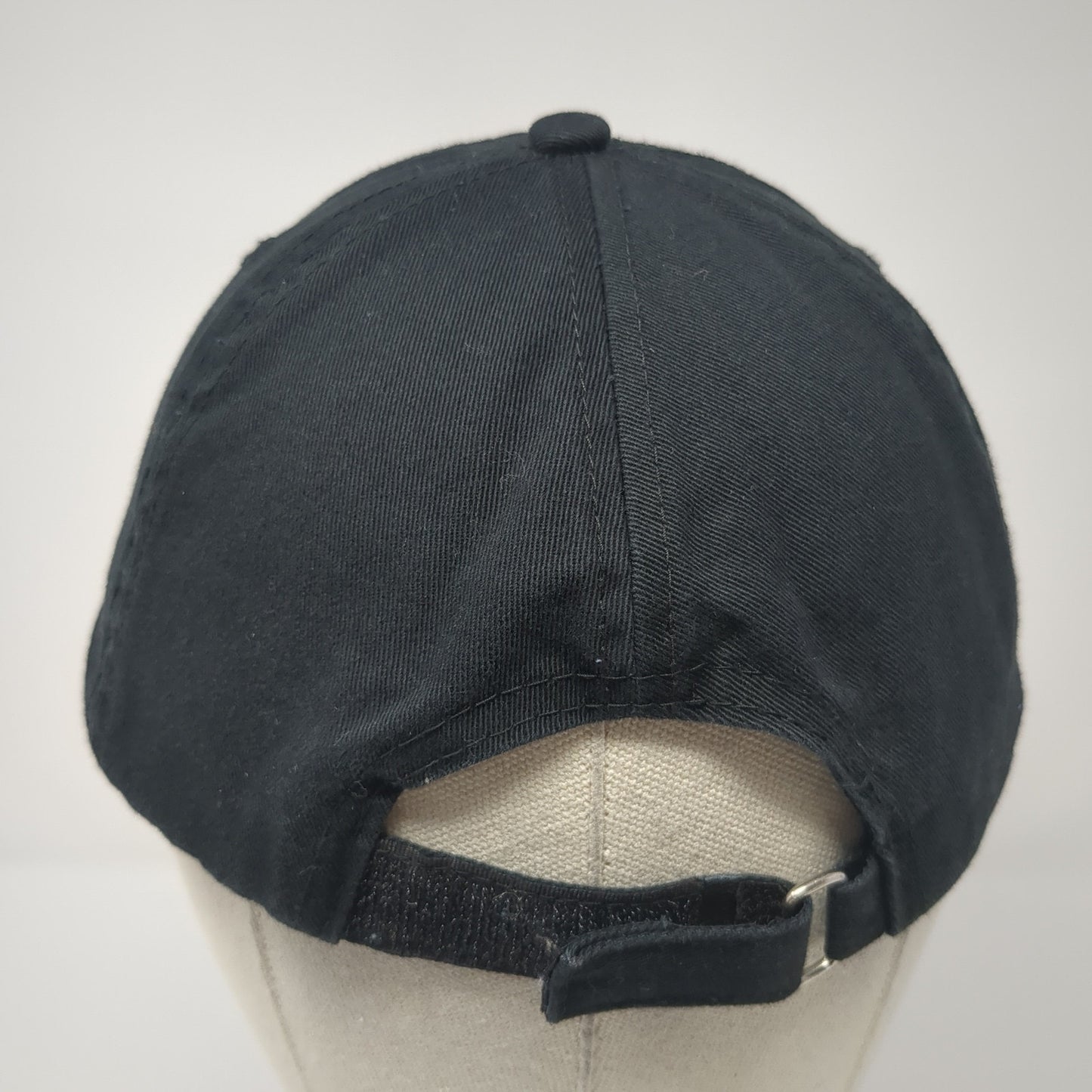 Unbranded Strapback Hat Black One Size Adjustable Outdoor Solid Blank