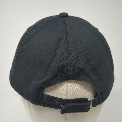Unbranded Strapback Hat Black One Size Adjustable Outdoor Solid Blank
