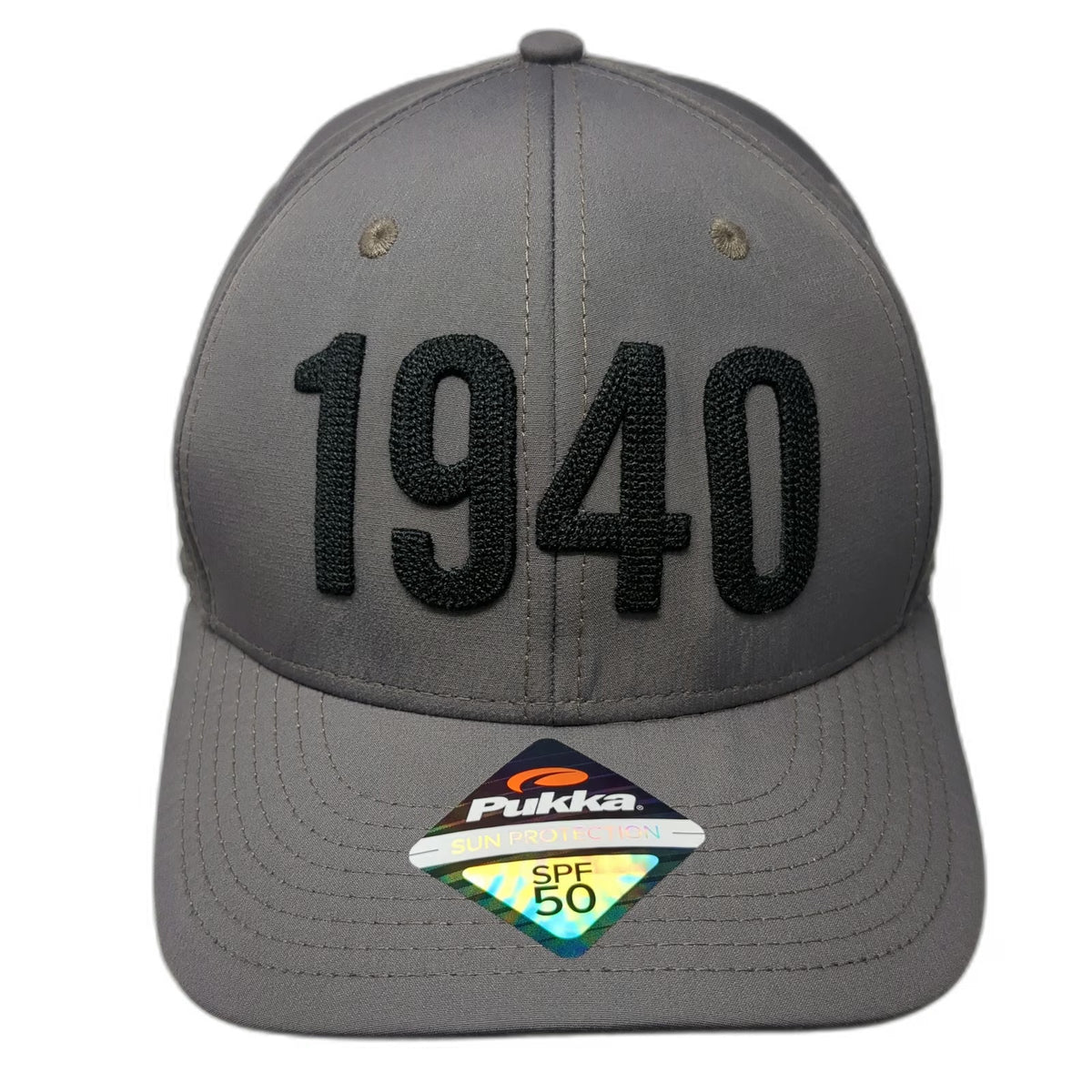 Pukka Snapback Gray One Size 1940 Country Club SPF 50 Embroidered Polyester Hat