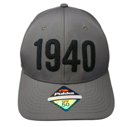 Pukka Snapback Gray One Size 1940 Country Club SPF 50 Embroidered Polyester Hat