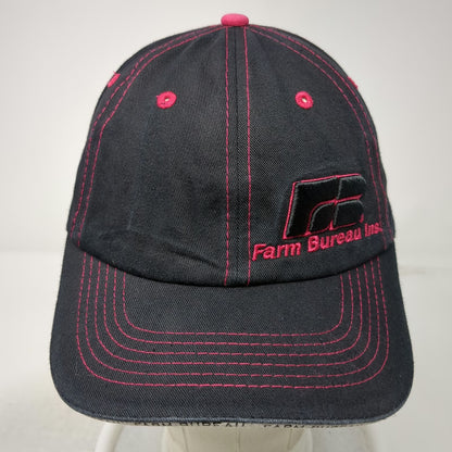 Buck's Bags Baseball Cap Black One Size Farm Bureau Ins Idaho Pink Stitching Hat