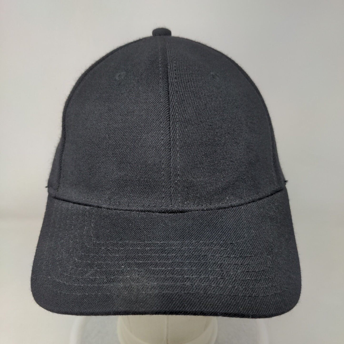 Otto Flex Fitted Hat Black Large-XL Solid 6 Panel Vent Holes Blank