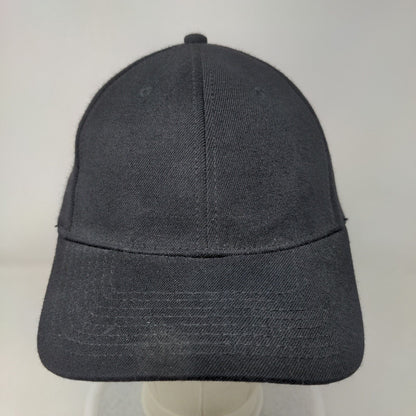 Otto Flex Fitted Hat Black Large-XL Solid 6 Panel Vent Holes Blank