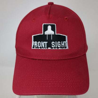 Port & Company Baseball Cap Red One Size Front Sight Logo Cotton Strapback Hat