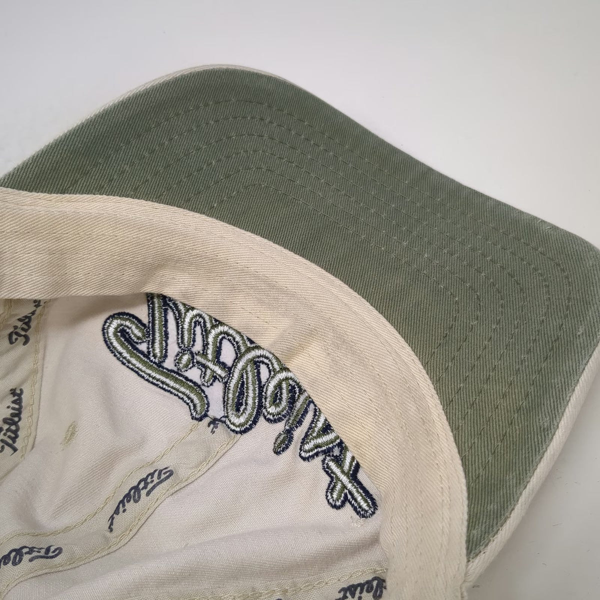 Titleist Baseball Cap Beige One Size FootJoy FJ Adjustable Cotton Green Blue hat