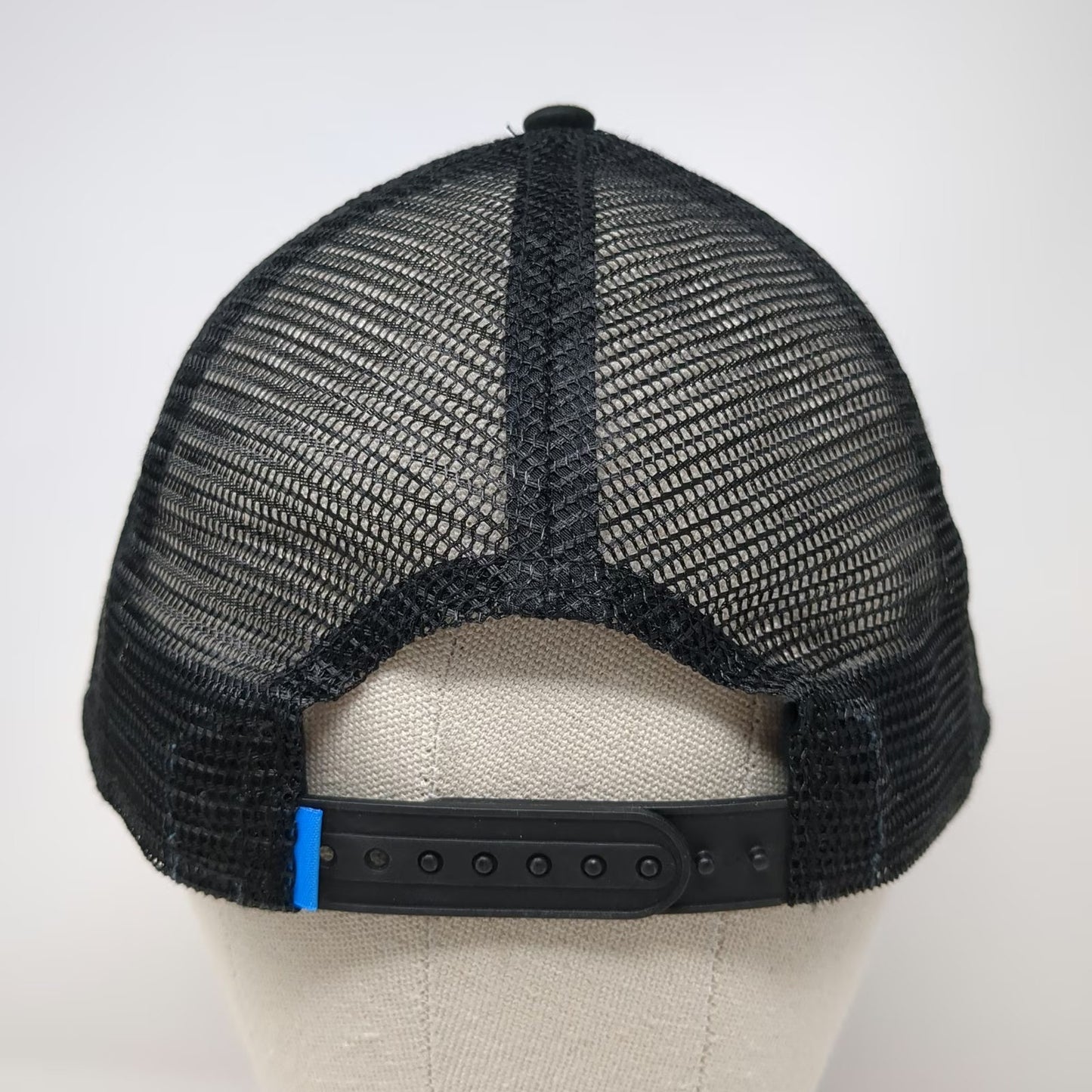 Outdoor Cap Trucker Hat Black One Size Gradient Mesh Snapback Flat Bill Hat