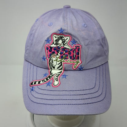 Wild Thing Tiger Strapback Hat Purple One Size Adjustable Rainforest Cafe