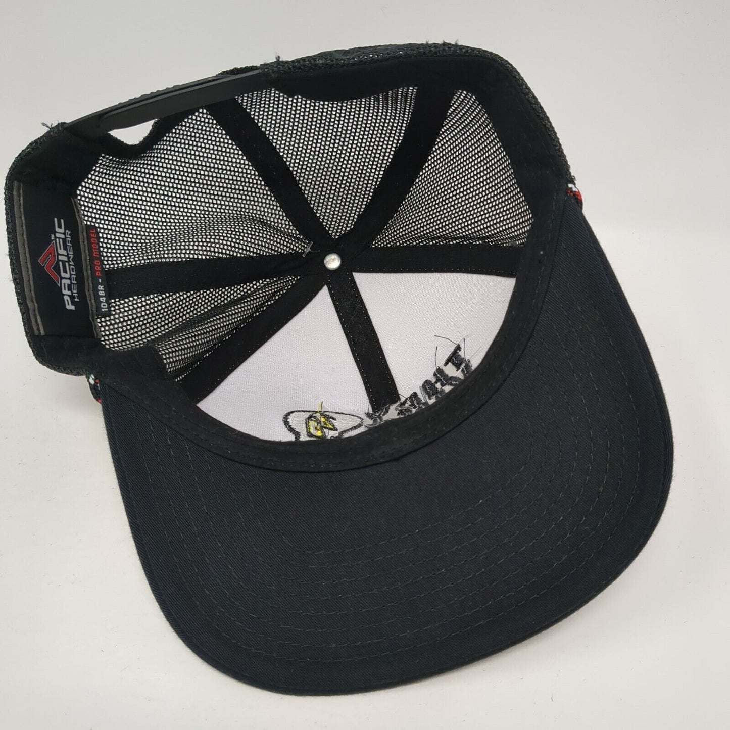 Thry Ving Media Snapback Rope Trucker Hat Black One Size Mesh Back