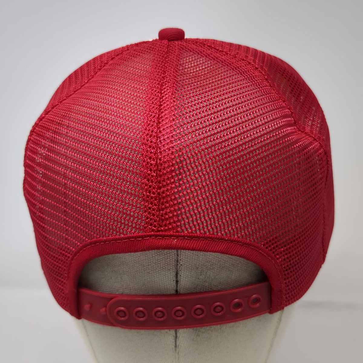 K-Brand Trucker Hat Red White One Size Olympic Paint Torch Patch Mesh Snapback